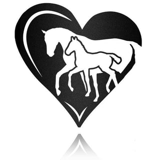 Horse And Foal Love Afcultures Metal Sign Cut Metal Sign Metal House Sign Decorations