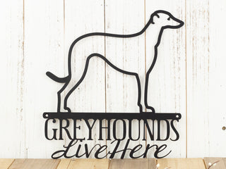 Greyhound Hound Dog Sign Metal Sign Wall Hanging Wall Decor Outdoor Sign Pet Lover Gift Sign Decorations