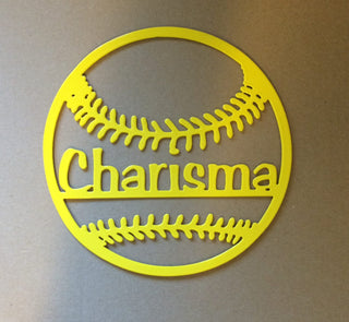 Plasma Cut Metal Baseball Softball Sign Plain Or Customized Metal Sign Cut Metal Sign Wall Metal Sign Decorations