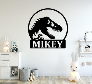 Kids Room Dinosaur Metal Sign, Boys Wall Decor, Boys Room Metal Wall Decor, Bar Decor, Personalized Bedroom Decor, Metal Wall Art, Laser Cut Metal Signs Custom Gift Ideas