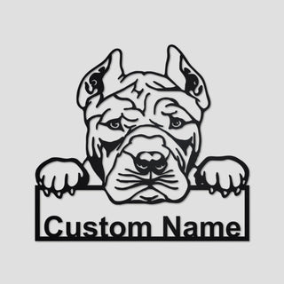 Personalized American Bully Metal Sign, American Bully Metal Wall Art, Dog Metal Sign, American Bully Lover Gifts, Dog Lover Gifts, Metal Laser Cut Metal Signs Custom Gift Ideas