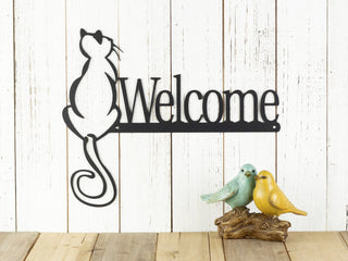 Cat Welcome Sign Cat Lover Gift Outdoor Welcome Plaque Decorations