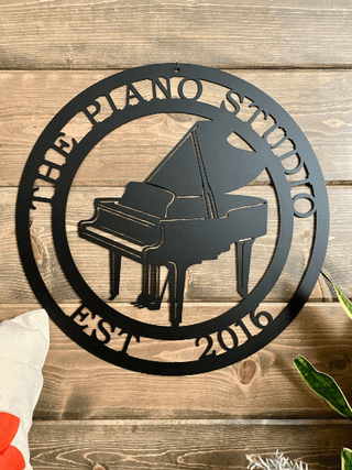 Piano Music Instrument Wall Decor Cut Metal Sign Metal House Sign Decorations