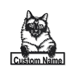 Personalized Siamese Cat Metal Sign Art, Custom Siamese Cat Metal Sign, Father's Day Gift, Pets Gift, Birthday Gift, Laser Cut Metal Signs Custom Gift Ideas