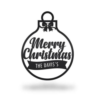 Merry Christmas Ornament 1 Metal Cut Metal Sign Metal House Sign Decorations