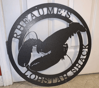 Personalized Lobster Metal Sign Cut Metal Sign Metal House Sign Decorations