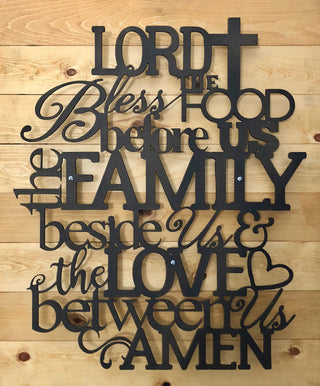 Lord Bless The Food Before Us Metal Sign Cut Metal Sign Wall Metal Sign Decorations