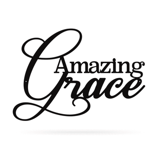 Amazing Grace Cut Metal Sign Metal House Sign Decorations