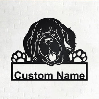 Custom Newfoundland Dog Personalized Newfoundland Name Sign Decoration For Room Newfoundland Custom Dog Decorations