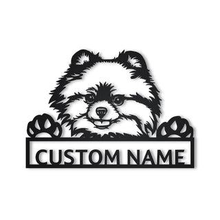 Personalized Pomeranian Dog Metal Sign Art, Custom Pomeranian Dog Metal Sign, Dog Gifts Funny, Dog Gift, Animal Custom, Laser Cut Metal Signs Custom Gift Ideas