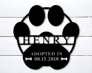 Custom Metal Dog Name Signs Personalized Dog Sign Dog Adoption Gift Dog Memorial Sign Dog Signs For Home Dog House Signcustom Dog Gift Decorations