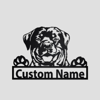 Personalized Custom Rottweiler Metal Sign for Dog Lover Custom Name Decorations