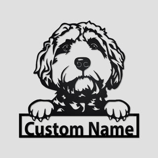 Personalized Custom Goldendoodle Metal Sign for Dog Lover Custom Name Decorations