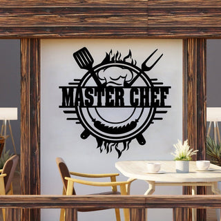 Personalized Backyard Bar & Grill Metal Wall Custom Family Name Patio Metal Sign Bbq Outside Decor Master Cheff Sign Decor Decorations