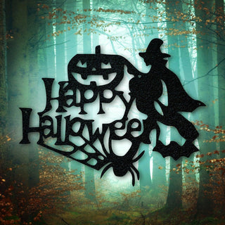 Happy Halloween Sign Metal Sign Haunted House Sign Scary Sign Spooky Sign Decorations