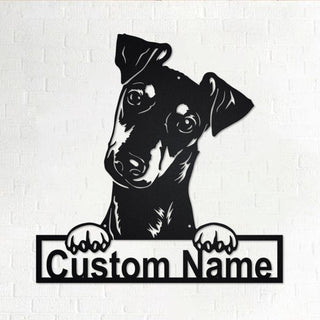 Personalized Custom Manchester Terrier Metal Sign for Dog Lover Custom Name Decorations