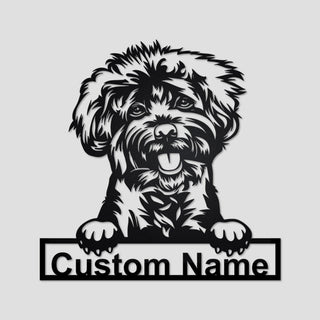 Personalized Custom Labradoodle Metal Sign for Dog Lover Custom Name Decorations