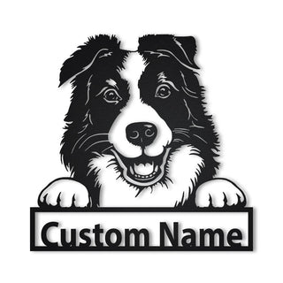 Personalized Border Collie Dog Metal Sign Art, Custom Border Collie Dog Metal Sign, Dog Gift, Birthday Gift, Animal Funny, Laser Cut Metal Signs Custom Gift Ideas