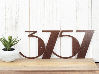 Custom Modern Outdoor Metal House Numbers Copper Art Deco Modern House Numbers Outdoor House Number Plaque Decorations