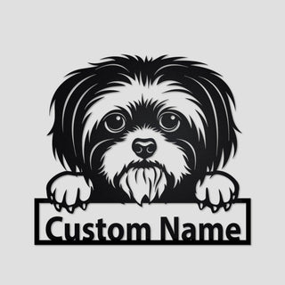 Personalized Custom Shih Tzu Metal Sign for Dog Lover Custom Name Decorations