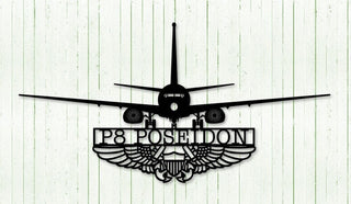 P8 Poseidon With Naval Flight Officer (nfo) Wings Metal Sign Cut Metal Sign Wall Decor Decorations