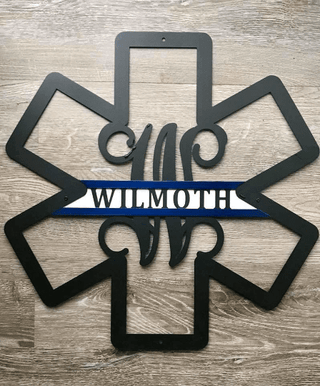 Paramedic Sign Star Of Life Wreath Cut Metal Sign Metal House Sign Decorations