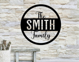 Personalized Family Name Sign, Metal Wall Decor, Monogram Name Sign, Modern Decor, Personalized Home Decor, Metal Wall Art, Laser Cut Metal Signs Custom Gift Ideas