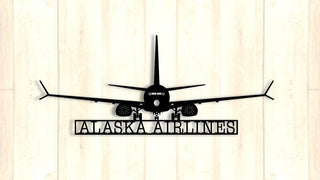 737ng Alaska Airlines Aircraft Metal Sign Cut Metal Sign Wall Decor Decorations