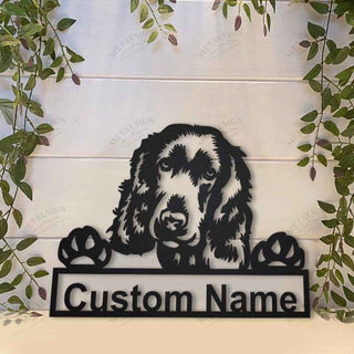 English Cocker Spaniel Personalized Metal Wall Decor, Cut Metal Sign, Metal Wall Art, Metal House Sign, Metal Laser Cut Metal Signs Custom Gift Ideas