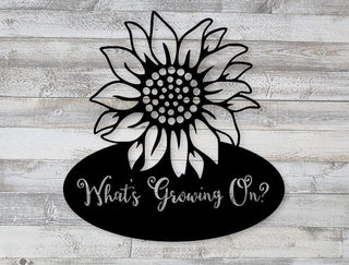 Fun Garden Sign What's Growing On? Custom Metal Sign Mother's Day Gift Birthday Gift For Mom Gardener Gift Housewarming Decorations