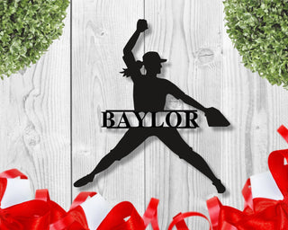 Fast Pitch Softball Lovers Personalized Softball Metal Sign Decorations