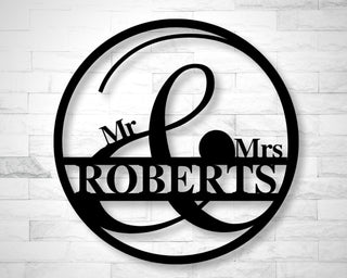 Mr And Mrs Sign For Table Couples Name Sign Personalized Last Name Sign Mr & Mrs Sign For Wall Wedding Backdrop Sign Sweetheart Table Decorations