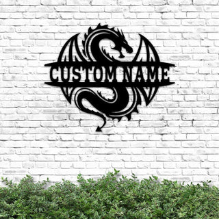 Dragon Personalized Metal Sign Dragon Metal Sign Art Custom Dragon Cut Metal Wall Hanging Funny Dragon Lovers Hobbie Gift Decorations