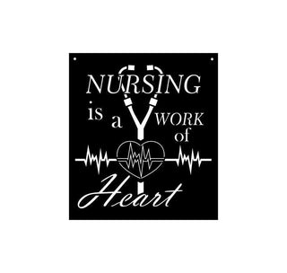 A Work Of Heart Nurse Sign Cut Metal Sign Metal House Sign Decorations