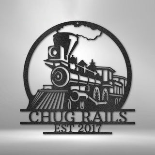 Personalized Train Sign Powder Coated For Outdoor Or Indoor Use High Quality Custom Metal Sign Personalized Train Wall Decor Decorations