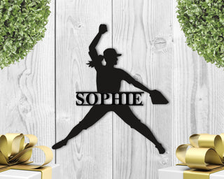 Personalized Softball Metal Sign Custom Fastpitch Decorations