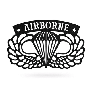 Airborne Emblem Wall Decor Cut Metal Sign Metal House Sign Decorations