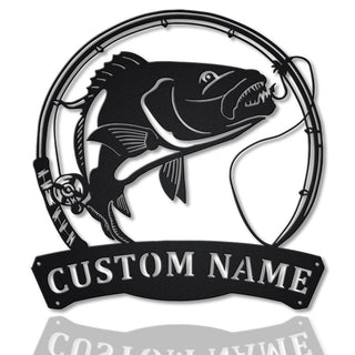 Personalized Snapper Fishing Fish Pole Metal Sign Art, Custom Snapper Fishing Metal Sign, Fishing Lover Home Decor, Snapper Fishing Gift, Laser Cut Metal Signs Custom Gift Ideas