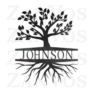 Tree Roots Monogram Customized Metal Signs, Custom Metal Sign, Custom Signs, Metal Sign, Metal Laser Cut Metal Signs Custom Gift Ideas