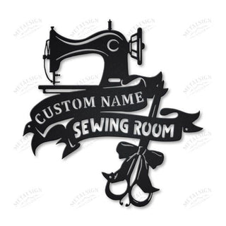 Personalized Sewing Room Metal Wall Decor, Cut Metal Sign, Metal Wall Art, Metal House Sign, Metal Laser Cut Metal Signs Custom Gift Ideas