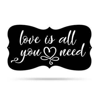 Love Is All You Need Cut Metal Sign Metal House Sign Decorations