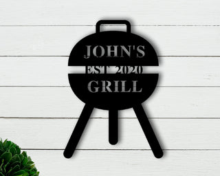 Personalized Metal Bbq Sign Bbq Grill Sign Ourdoor Kitchen Metal Signs Personalized Grill Sign Bbq Party Decor Decorations