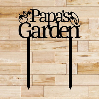 Personalized Garden Sign Papa's Garden Mama's Garden Custom Metal Garden Sign Gift for Gardener Decorations