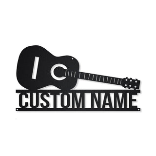 Personalized Guitar Acoustic Metal Sign Art, Guitar Acoustic Metal Wall Art, Bedroom Decor, Custom Guitar Decoration, Laser Cut Metal Signs Custom Gift Ideas