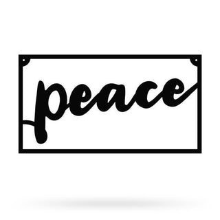 Peace Metal Sign Cut Metal Sign Metal House Sign Decorations