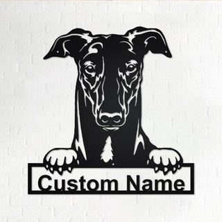 Personalized Custom Australian Hound Metal Sign for Dog Lover Custom Name Decorations