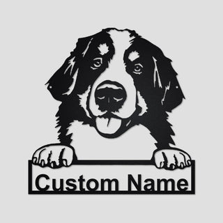 Personalized Custom Bernese Mountain Dog Metal Sign for Dog Lover Custom Name Decorations