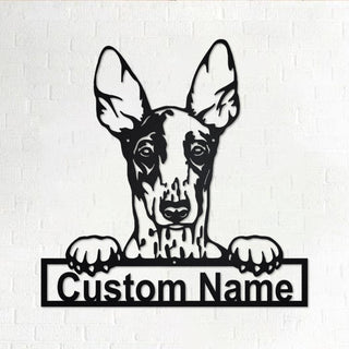 Personalized Custom Ibizan Hound Metal Sign for Dog Lover Custom Name Decorations