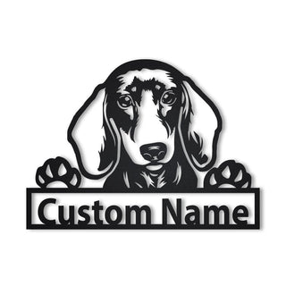 Personalized Dachshund Dog Metal Sign Art, Custom Dachshund Dog Metal Sign, Animal Funny, Father's Day Gift, Pet Gift, Laser Cut Metal Signs Custom Gift Ideas