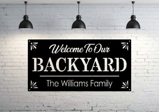 Personalized Backyard Sign Backyard Oasis Memories Metal Sign Welcome Sign Oasis House Warming Gift, Laser Cut Metal Signs Custom Gift Ideas